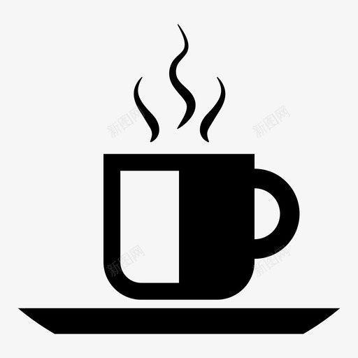 咖啡蒸汽咖啡杯图标svg_新图网 https://ixintu.com 咖啡 咖啡杯 杯碟 热饮 蒸汽