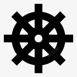 简单方向盘船轮方向盘简单图标高清图片