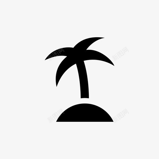 棕榈树热带旅游图标svg_新图网 https://ixintu.com 南方 夏季 旅游 棕榈树 海洋 热带 自然