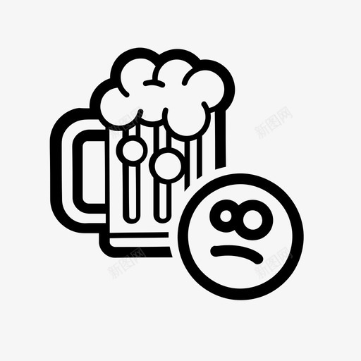 啤酒会议马克杯图标svg_新图网 https://ixintu.com 会议 呕吐物 啜饮 啤酒 派对 生病 畅饮 笑脸 酒吧 马克杯