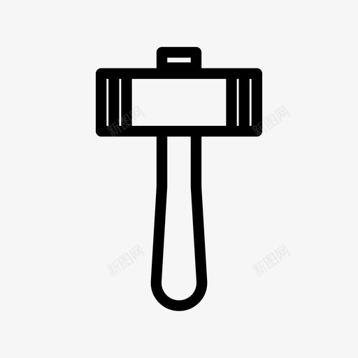 锤子工具橡皮锤图标svg_新图网 https://ixintu.com 工具 橡皮锤 锤子