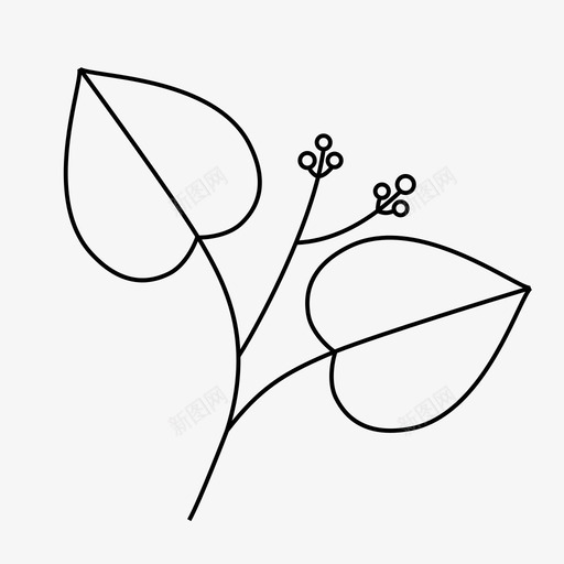 叶植物天然图标svg_新图网 https://ixintu.com 叶 天然 常春藤 植物 浆果 生态 绿色 花 藤蔓