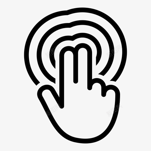 两个手指三次点击波纹屏幕图标svg_新图网 https://ixintu.com 两个手指三次点击 屏幕 手势 指针 波纹 滑动 移动 触摸 触摸屏