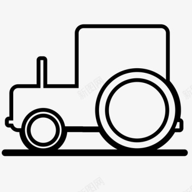 拖拉机汽车大功率发动机图标图标