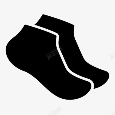 袜子脚踝木屐图标图标