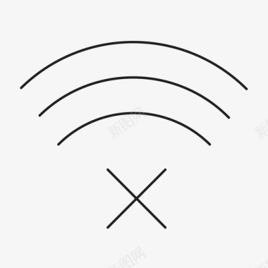 无wifi信号范围图标图标