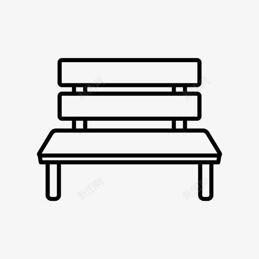 长凳停车场座位图标svg_新图网 https://ixintu.com 停车场 坐下 座位 长凳
