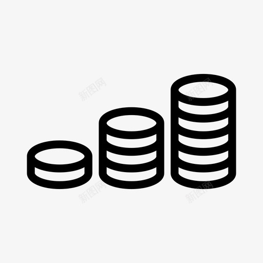 硬币收益经济图标svg_新图网 https://ixintu.com 圆筒 堆叠 支付 收益 硬币 经济 计量 货币 购买 金融