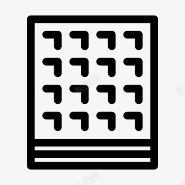 华夫饼煎饼熨斗图标图标