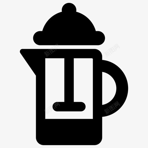 法式印刷机早餐咖啡因图标svg_新图网 https://ixintu.com 厨具 厨房 咖啡 咖啡因 咖啡机 早餐 法式印刷机 饮料