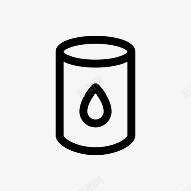 石油罐系统可持续性图标图标