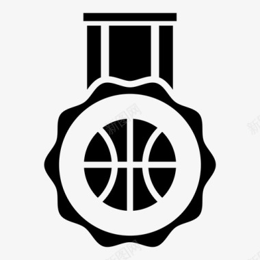 篮球奖章运动奖品图标图标