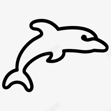 海豚游泳迷信图标图标