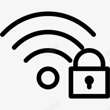 密码保护wifi计算机internet图标图标