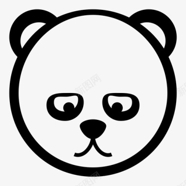 熊猫脸面部表情图标图标