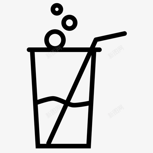 饮料水可口可乐图标svg_新图网 https://ixintu.com 可乐 可口可乐 水 汽水 泡泡 玻璃杯 碳酸饮料 饮料