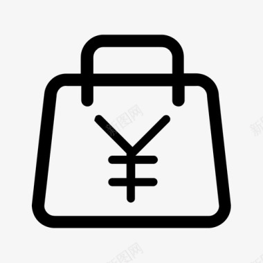 购物袋符号形状图标图标