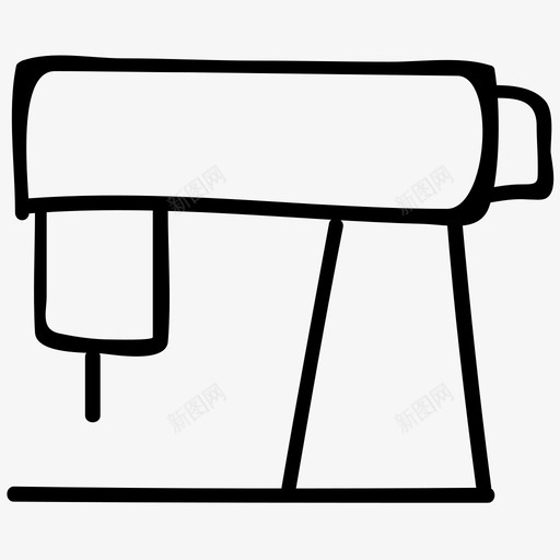 咖啡机电子手绘涂鸦图标svg_新图网 https://ixintu.com 咖啡机 电子手绘涂鸦图标