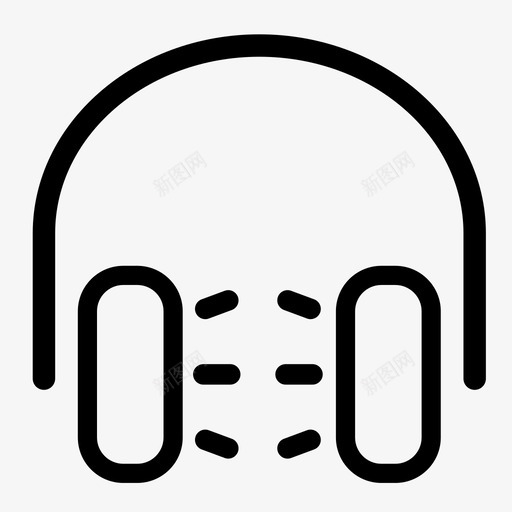 响亮的耳机声音滋扰图标svg_新图网 https://ixintu.com 伤害 倾听 响亮的耳机 噪音 声音 损害 滋扰 烦恼 音乐
