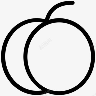桃食物新鲜水果图标图标