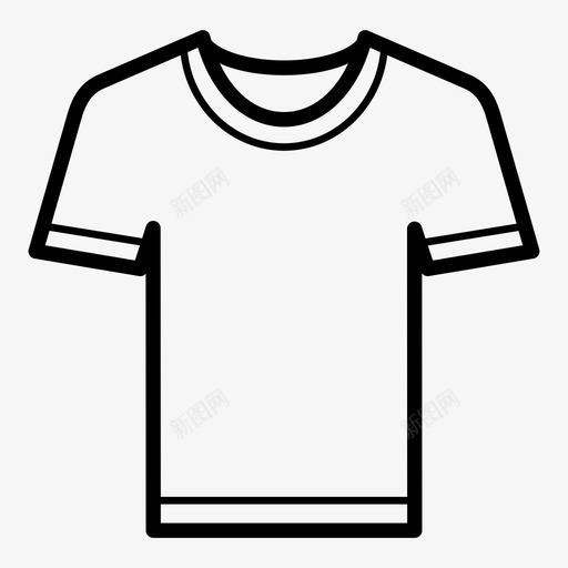 t恤短袖背心图标svg_新图网 https://ixintu.com t恤 白色 白色衬衫 短袖 背心 衣服 衣柜