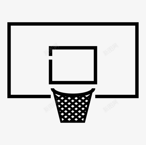 篮筐swoosh运动图标svg_新图网 https://ixintu.com swoosh 得分 比赛 球场 篮球 篮筐 网 运动
