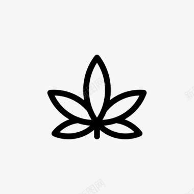 医用大麻药用大麻植物图标图标