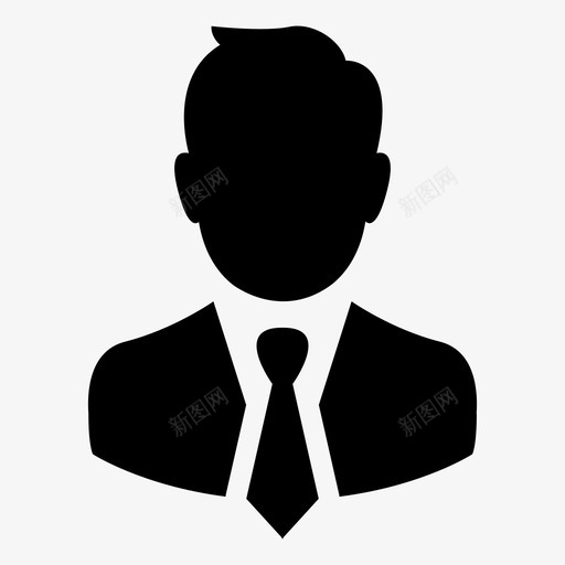 商人领带个人资料图标svg_新图网 https://ixintu.com 个人资料 人物 商业和搜索引擎优化 商人 头像 正式 男性 领带