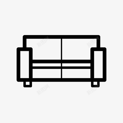 沙发家具双人沙发图标svg_新图网 https://ixintu.com 双人沙发 家具 座椅 沙发