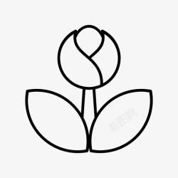 抽象郁金香花抽象花花图标高清图片
