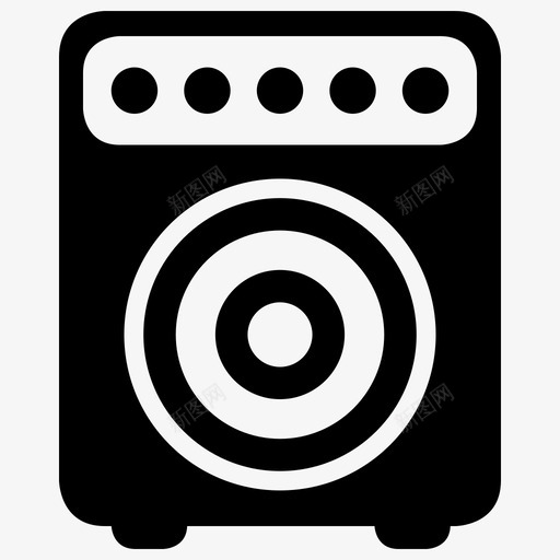 放大器低音炮扬声器图标svg_新图网 https://ixintu.com 低音炮 扩音器 扬声器 放大器 设备 音乐 音频