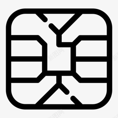 sim卡芯片电话安全图标图标