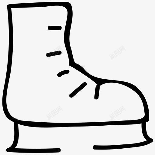 溜冰鞋运动手绘涂鸦图标svg_新图网 https://ixintu.com 溜冰鞋 运动手绘涂鸦图标