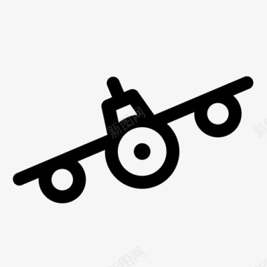 飞机飞行螺旋桨图标图标