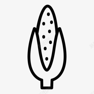 玉米谷物植物图标图标