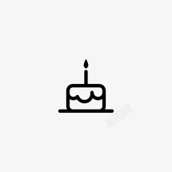 生日派蛋糕烘焙食品生日图标高清图片