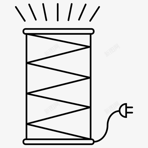 圆柱灯台灯插头图标svg_新图网 https://ixintu.com 台灯 圆柱灯 家灯 家用灯 插头 灯