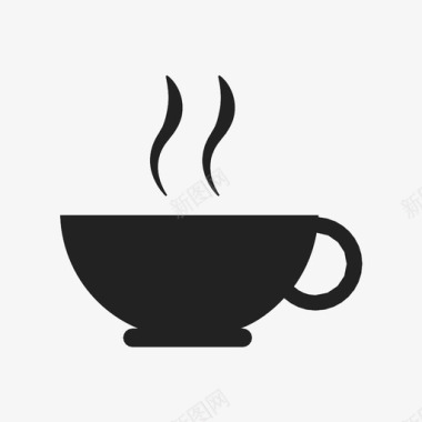 马克杯茶蒸汽图标图标