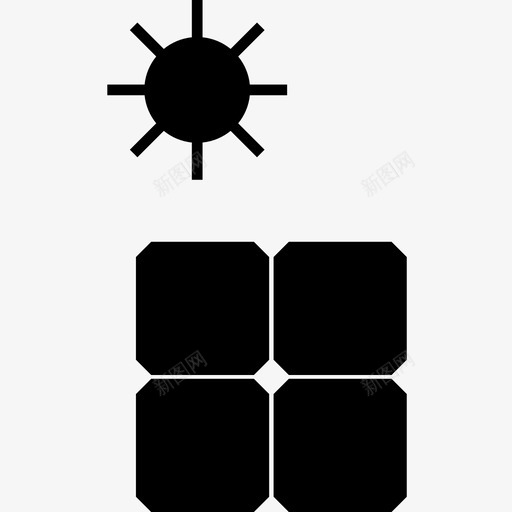 太阳能自然自然光图标svg_新图网 https://ixintu.com 光伏 可再生能源 天空 太阳 太阳能 自然 自然光 阳光 面板