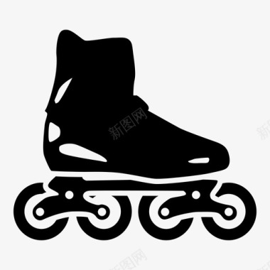 溜冰鞋轮子运动图标图标