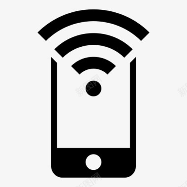 wifi信号智能手机图标图标