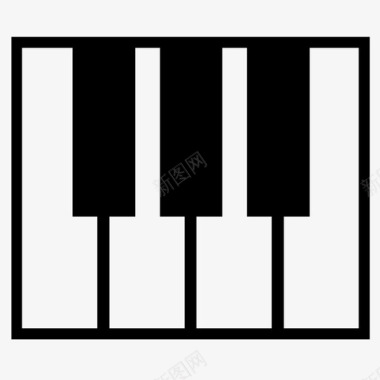 钢琴键音频作曲家图标图标