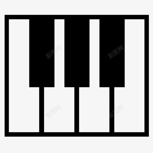 钢琴键音频作曲家图标svg_新图网 https://ixintu.com midi 乐器 作曲家 曲调 钢琴键 音乐 音频