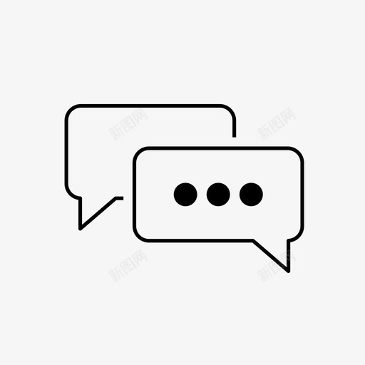 对话信使框对话框图标svg_新图网 https://ixintu.com imessage 会议 信使框 团队 对话 对话框 消息 登录页 讨论 通信