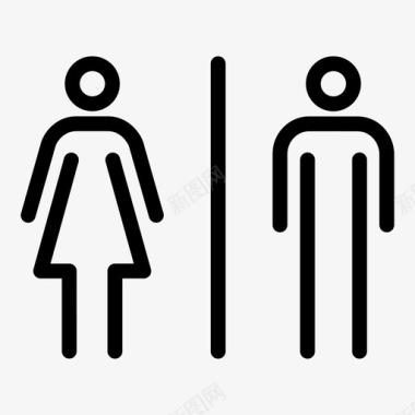 浴室卫生间性图标图标