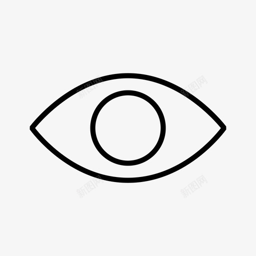 眼睛标志显示图标svg_新图网 https://ixintu.com 个人数据 光学 安全 密码 显示 标志 球体 眼睛 隐藏