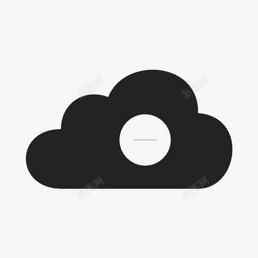 云块关闭模糊图标svg_新图网 https://ixintu.com 云块 保持 停止 关闭 模糊