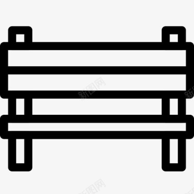 长凳椅子草坪图标图标