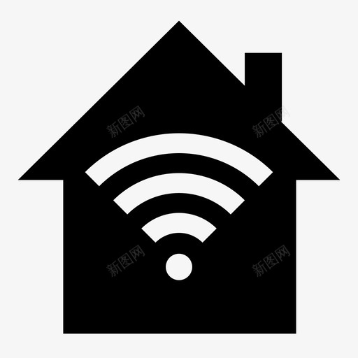 智能家居无线wifi图标svg_新图网 https://ixintu.com wifi 互联网 信号 套件 控制 无线 智能家居 智能手机