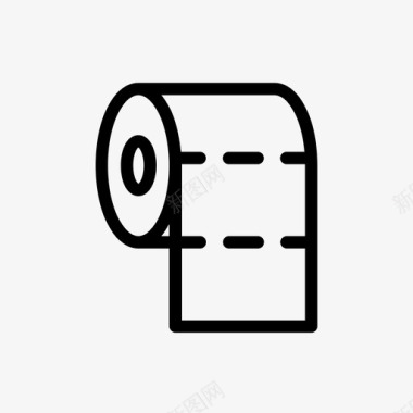 卫生纸厕所毛巾图标图标